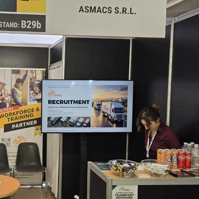 Die ASMACS-Präsentation zu Rekrutierung und Logistikpersonal an Stand B29b.