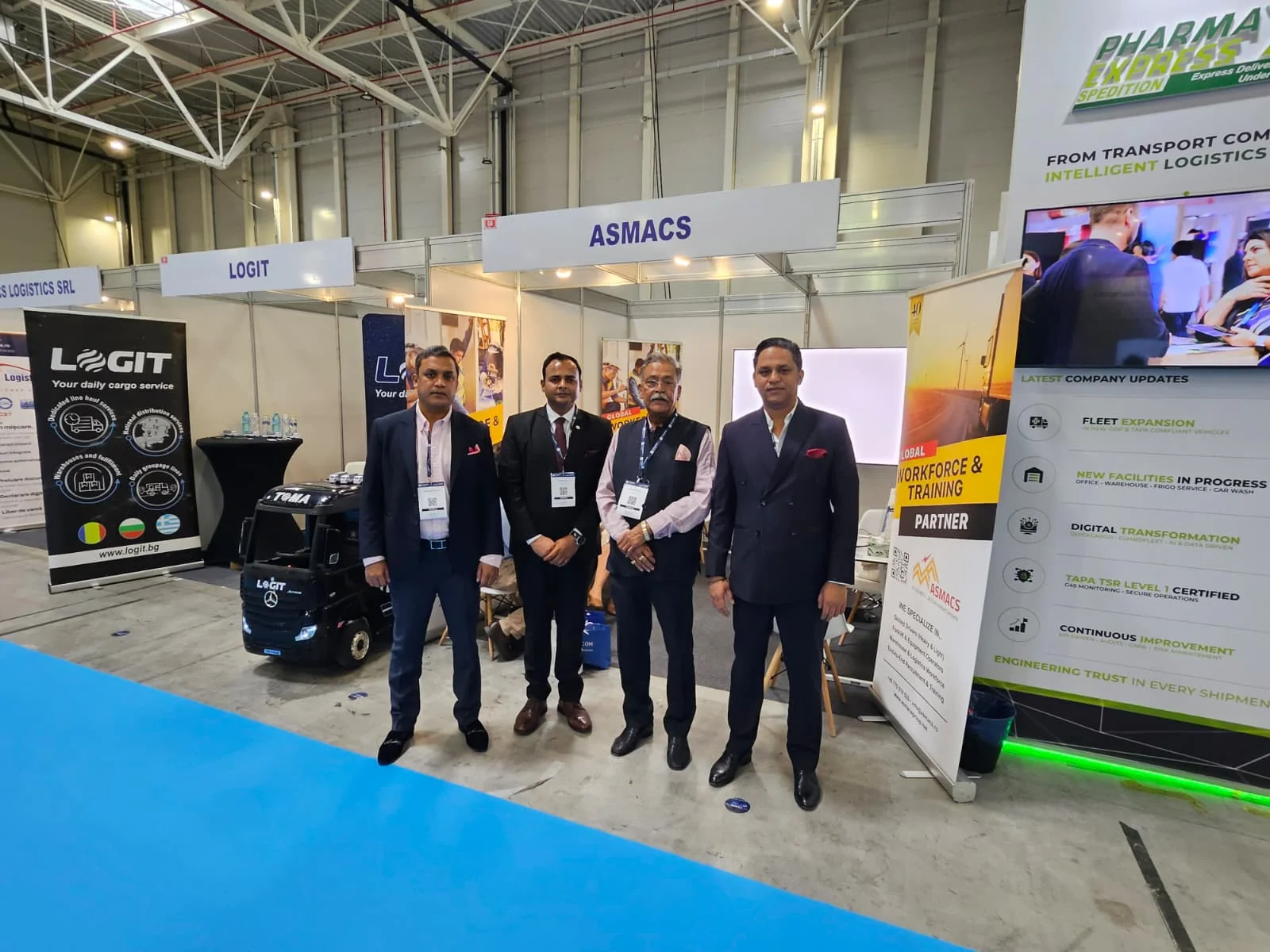 Management-Team von ASMACS Romania am Stand der TransLogistica Romania 2026